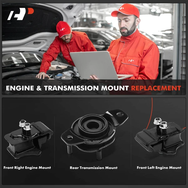 3-Pc Engine Mount and Transmission Mount Kit Front & Rear A-Premium APEM1440