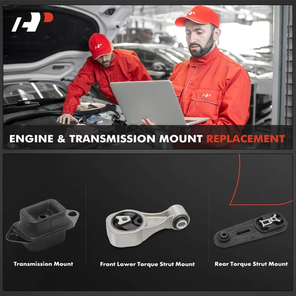 3-Pc Transmission Mount + Torque Strut Mount, A-Premium APEM1530