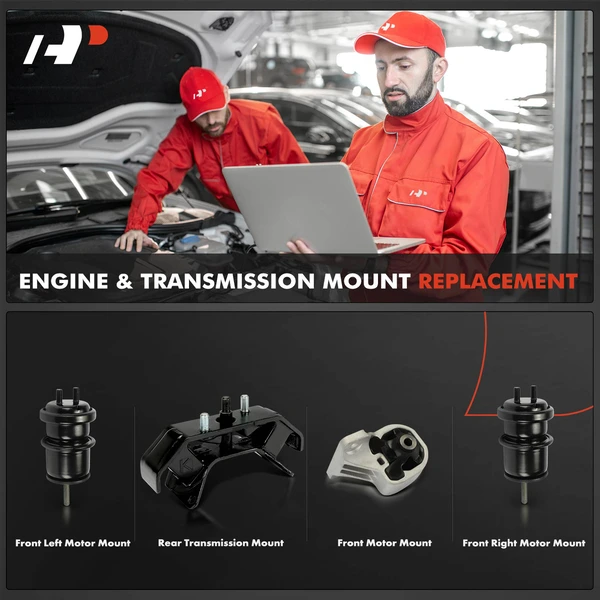 4-Pc Engine Mount and Transmission Mount Kit Front & Rear A-Premium APEM1443