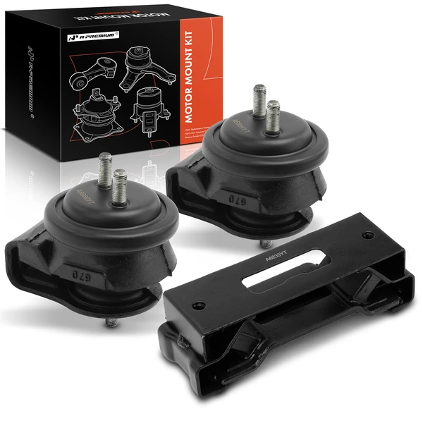 3-Pc Engine Mount and Transmission Mount Kit Front Left & Front Right A-Premium APEM838