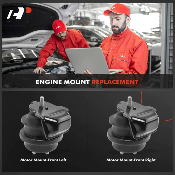 2-Pc Motor Mount + Motor Mount, Front, A-Premium APEM1222