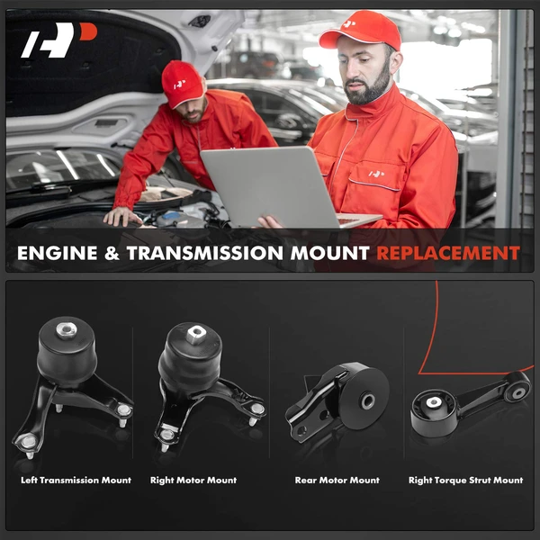 4-Pc Engine Mount and Transmission Mount Kit Left & Right A-Premium APEM363