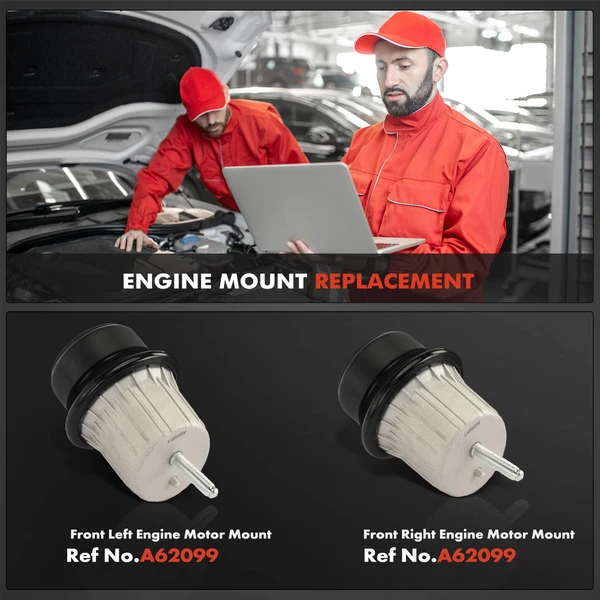 2-Pc Engine Motor Mount, Front Left & Right, A-Premium APEM842