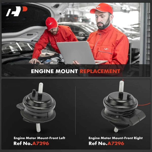 2-Pc Engine Motor Mount, Front, A-Premium APEM844