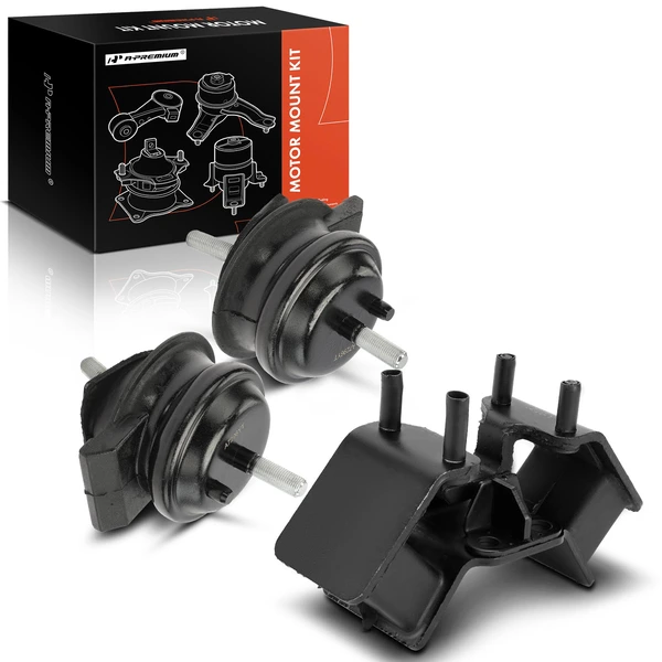 3-Pc Engine Motor Mount + Automatic Transmission Mount, Front Left & Right, A-Premium APEM846