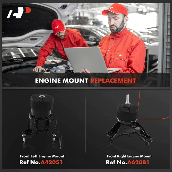 2-Pc Engine Mount, Front, A-Premium APEM852