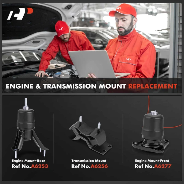 3-Pc Engine Mount and Transmission Mount Kit Front & Rear A-Premium APEM854