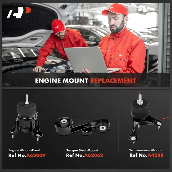 3-Pc Engine Mount and Transmission Mount Kit Front A-Premium APEM871