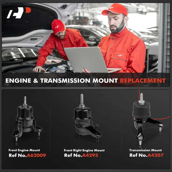 3-Pc Engine Mount + Transmission Mount, Front, A-Premium APEM874