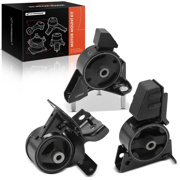 1998-2002 Toyota Corolla 3-Pc Engine Mount and Transmission Mount Kit Front & Rear A-Premium APEM878