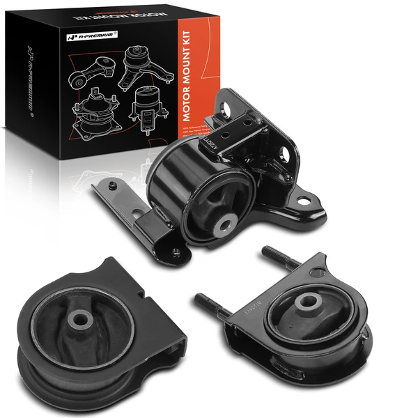 3-Pc Engine Motor Mount + Transmission Mount, Front & Rear, A-Premium APEM891