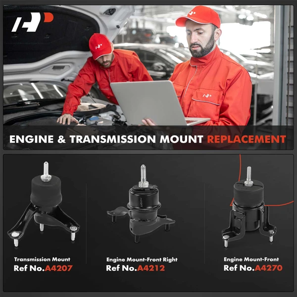 3-Pc Engine Mount and Transmission Mount Kit Front A-Premium APEM904