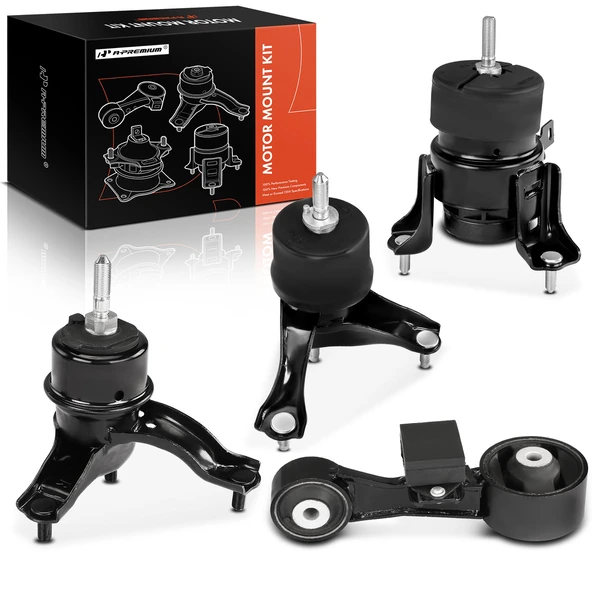 4-Pc Engine Mount + Transmission Mount + Torque Strut Mount, Front, A-Premium APEM917