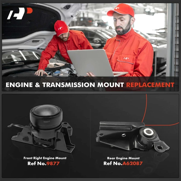 2-Pc Engine Mount Front Right & Rear A-Premium APEM918