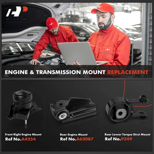 3-Pc Engine Mount and Transmission Mount Kit Front & Rear A-Premium APEM919