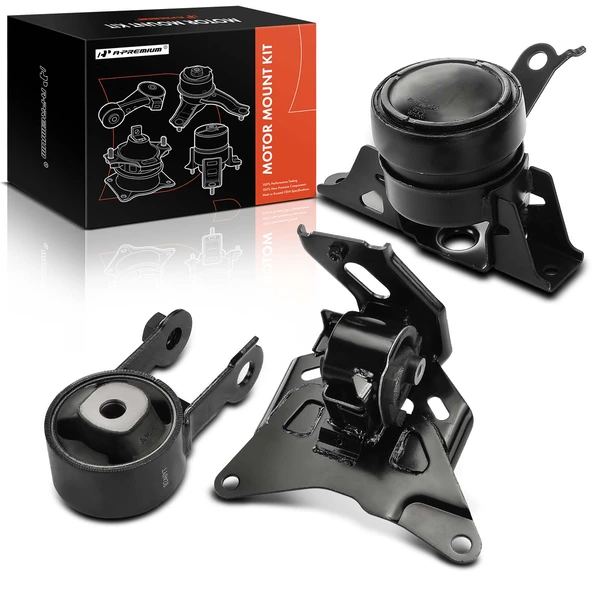 2007-2011 2015-2017 Toyota Yaris 3-Pc Engine Mount and Transmission Mount Kit Front & Rear A-Premium APEM921