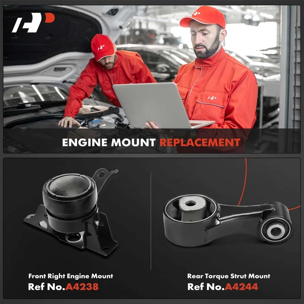 2-Pc Engine Mount and Transmission Mount Kit Front & Rear A-Premium APEM922