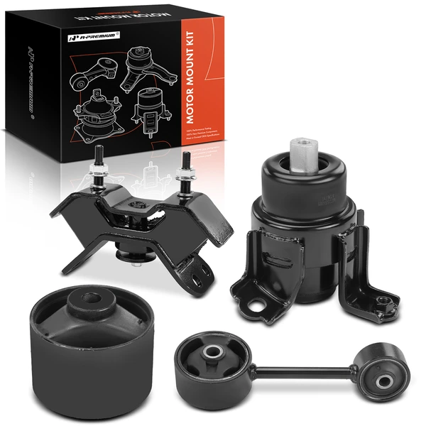 4-Pc Motor Mount + Transmission Mount + Torque Strut Mount + Motor Mount Bushing, Front & Rear, A-Premium APEM1117