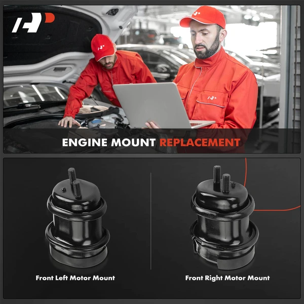 2-Pc Motor Mount, Front Left & Right, A-Premium APEM1120