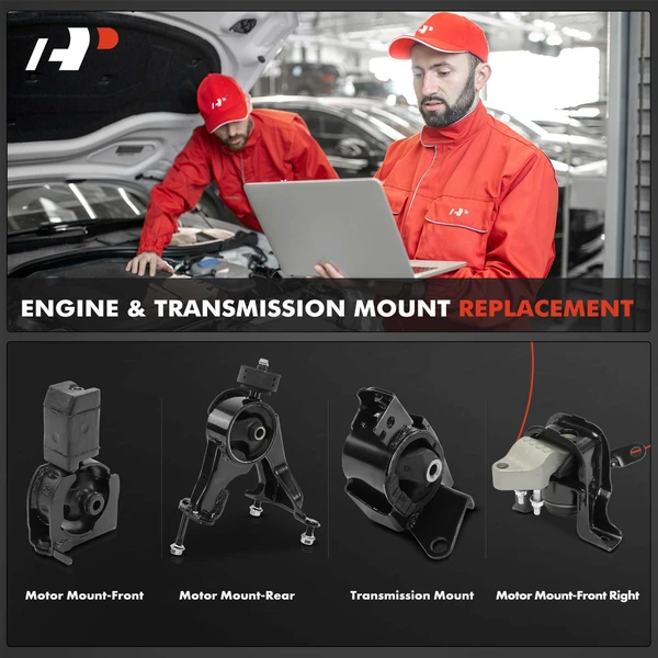 4-Pc Engine Mount and Transmission Mount Kit Front & Rear A-Premium APEM1127