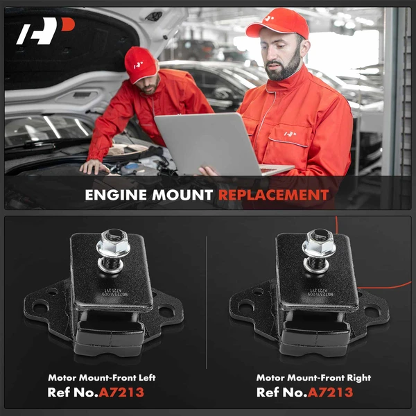 2-Pc Motor Mount, Front Left & Right, A-Premium APEM1129