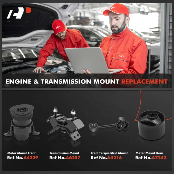 4-Pc Engine Mount and Transmission Mount Kit Front & Rear A-Premium APEM1130