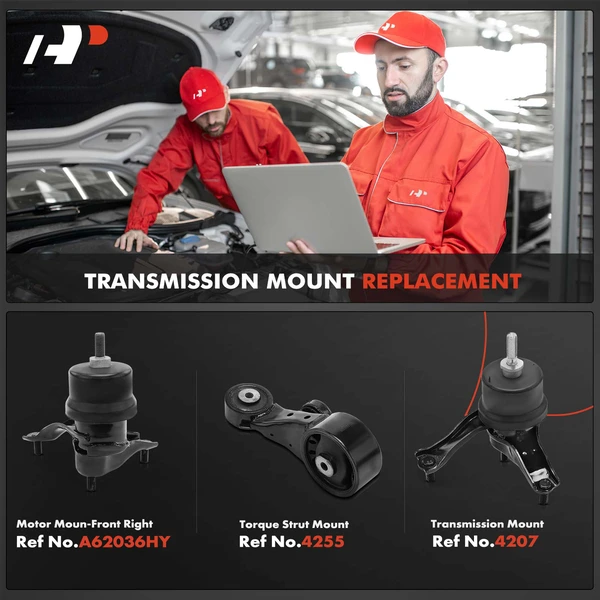 3-Pc Engine Mount and Transmission Mount Kit Front Right A-Premium APEM1132