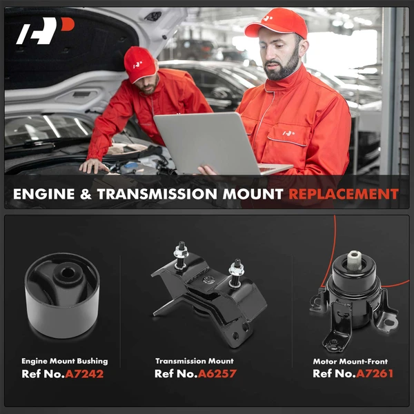 3-Pc Engine Mount and Transmission Mount Kit Front & Rear A-Premium APEM1173