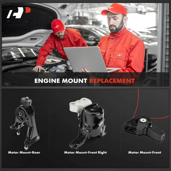 3-Pc Motor Mount, Front & Rear & Right, A-Premium APEM1175
