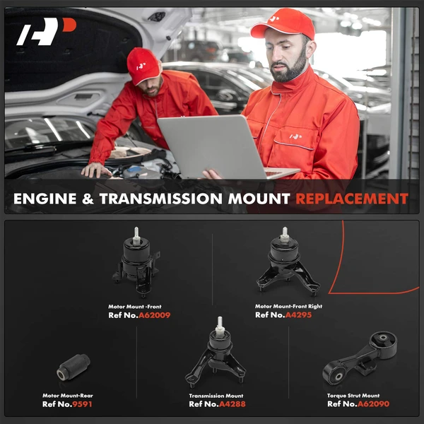 5-Pc Engine Mount and Transmission Mount Kit Front & Rear A-Premium APEM1178