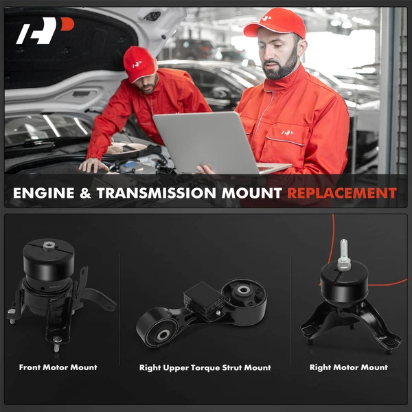 3-Pc Engine Mount and Transmission Mount Kit Front & Right A-Premium APEM1228