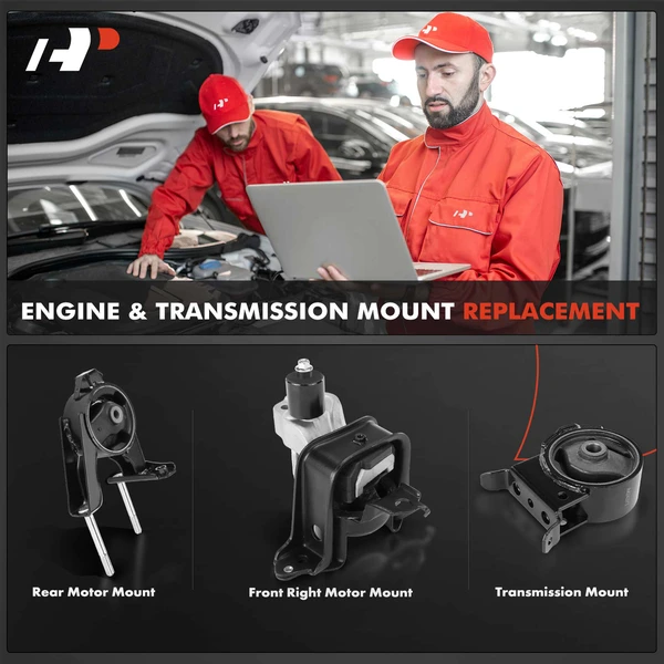 3-Pc Motor Mount + Transmission Mount, Front Right & Rear, A-Premium APEM1230