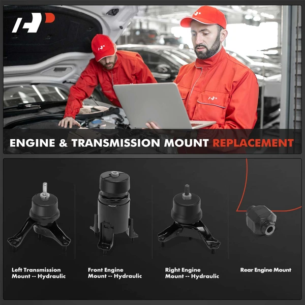 4-Pc Engine Mount and Transmission Mount Kit Front & Rear & Left & Right A-Premium APEM1454