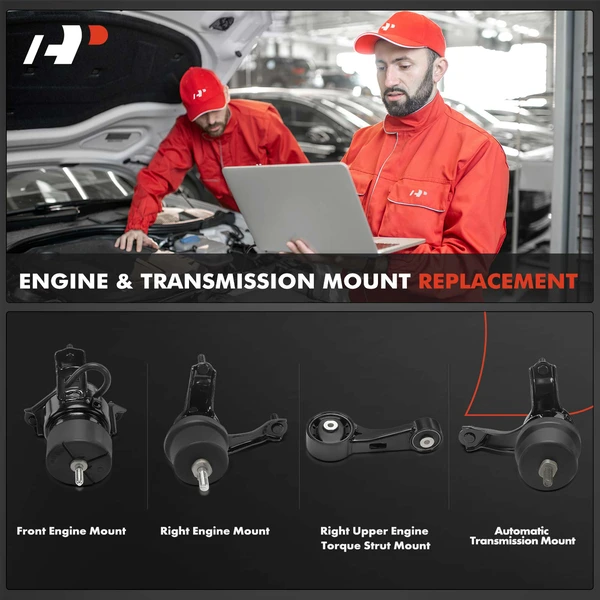 4-Pc Engine Mount and Transmission Mount Kit Left & Right & Front A-Premium APEM1504