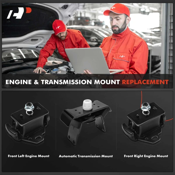 3-Pc Engine Motor + Automatic Transmission Mount, A-Premium APEM1480