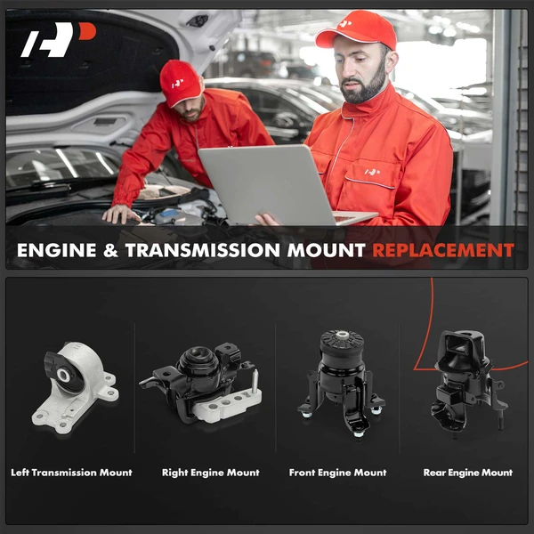 4-Pc Engine Mount and Transmission Mount Kit Front & Rear A-Premium APEM1482