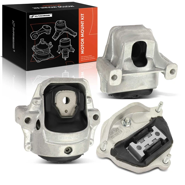 3-Pc Motor Mount + Transmission Mount, Front Left & Right, A-Premium APEM937