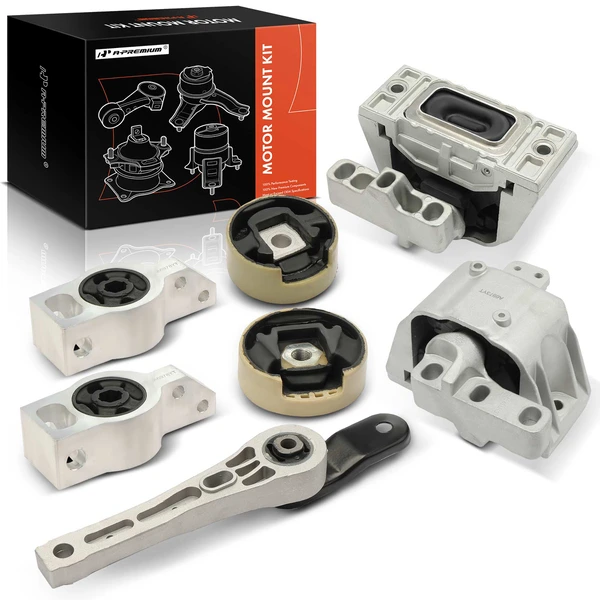 7 Pcs Automatic Engine Motor & Transmission Mount for 2008-2009 Audi TT