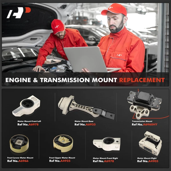 7-Pc Engine Mount and Transmission Mount Kit Front & Rear A-Premium APEM953