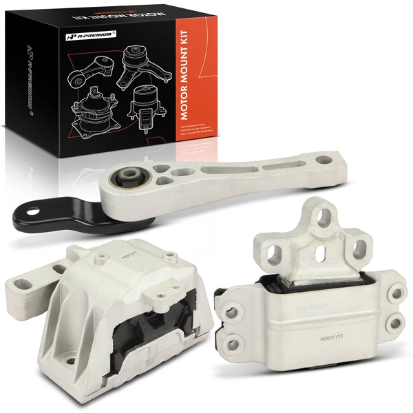 3-Pc Engine Mount + Transmission Mount, Front Right & Rear, A-Premium APEM962