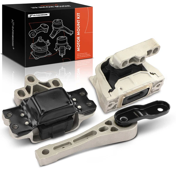 2010-2013 Audi A3 3-Pc Engine Mount and Transmission Mount Kit Front & Rear A-Premium APEM964
