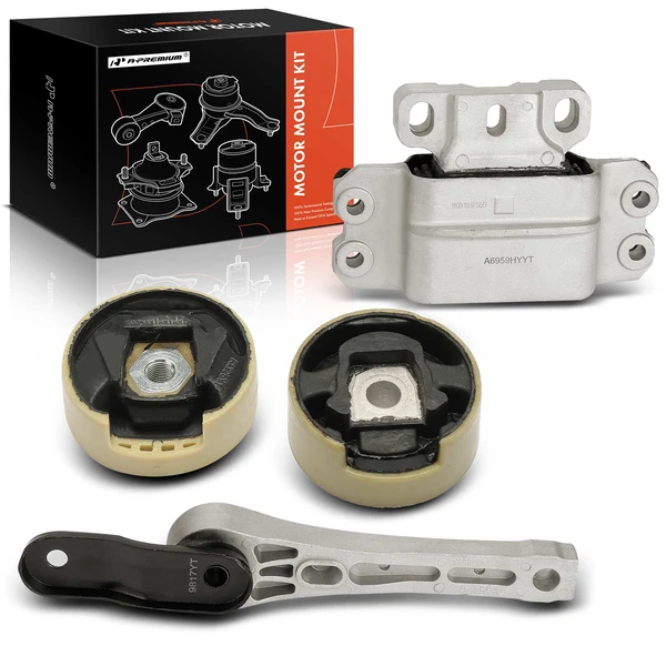 2006-2010 Volkswagen Passat 4-Pc Engine Mount and Transmission Mount Kit Rear & Left A-Premium APEM976