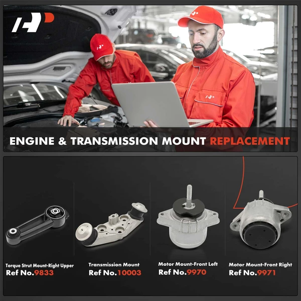 4-Pc Engine Mount and Transmission Mount Kit Front & Rear A-Premium APEM1238