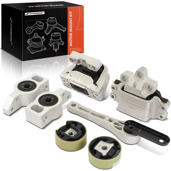 2009-2012 Volkswagen Passat CC 7-Pc Engine Mount and Transmission Mount Kit Front & Rear A-Premium APEM1239