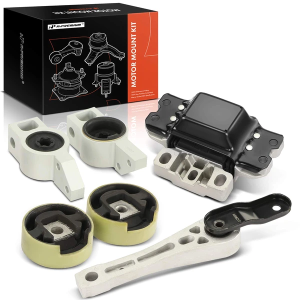2006-2009 Volkswagen Rabbit 6-Pc Engine Mount and Transmission Mount Kit Front & Rear A-Premium APEM1246