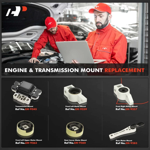 6-Pc Engine Mount and Transmission Mount Kit Front & Rear A-Premium APEM1246