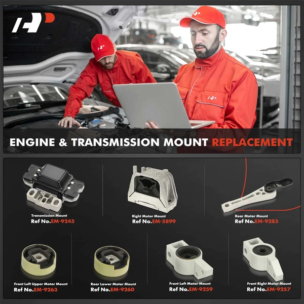 7-Pc Engine Mount and Transmission Mount Kit Front & Rear A-Premium APEM1247