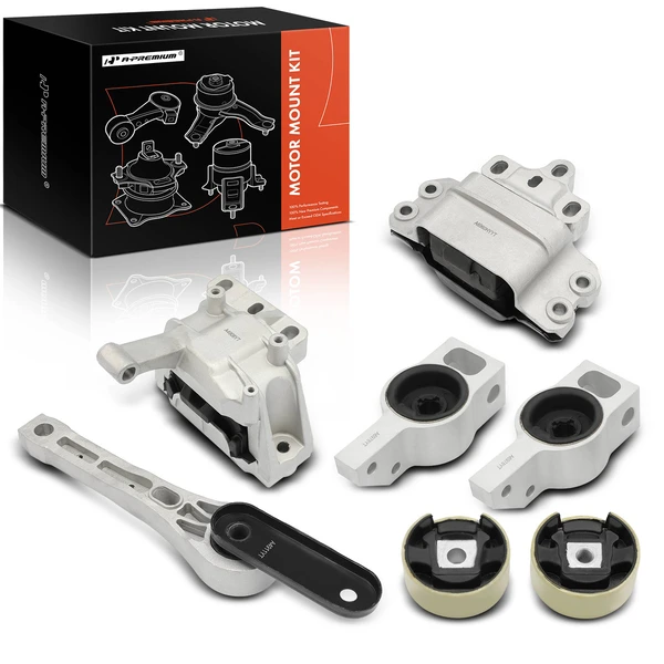 2012-2016 Volkswagen Tiguan 7-Pc Engine Mount and Transmission Mount Kit Front & Rear A-Premium APEM1248