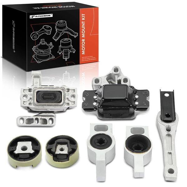 2009-2016 Volkswagen Tiguan 7-Pc Engine Mount and Transmission Mount Kit Front & Rear A-Premium APEM1249