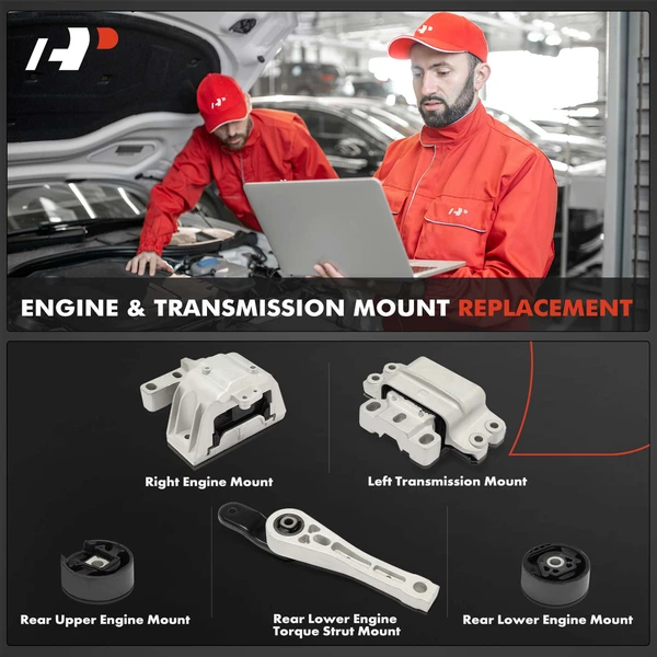 5-Pc Engine Mount and Transmission Mount Kit A-Premium APEM1490